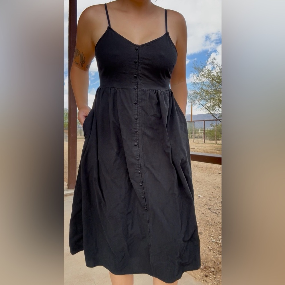 Black back-tie dress